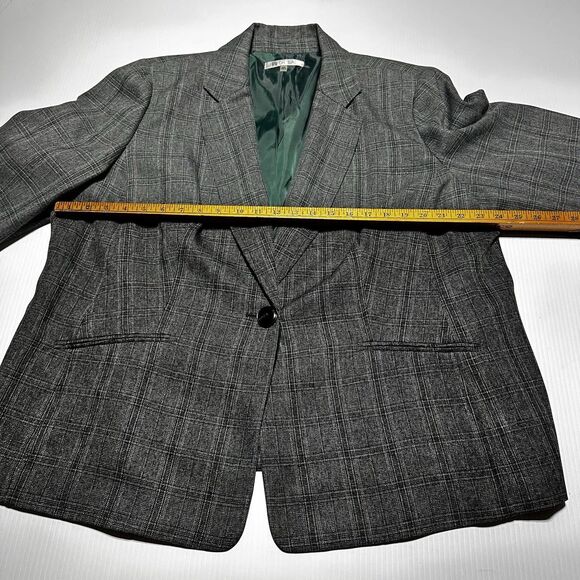 Kasper Blazer Women’s Size 20W Single Button Jacket Glen Plaid NWT - Picture 8 of 11